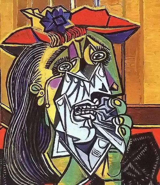 西方名画中的人物(之三):毕加索《哭泣的女人》